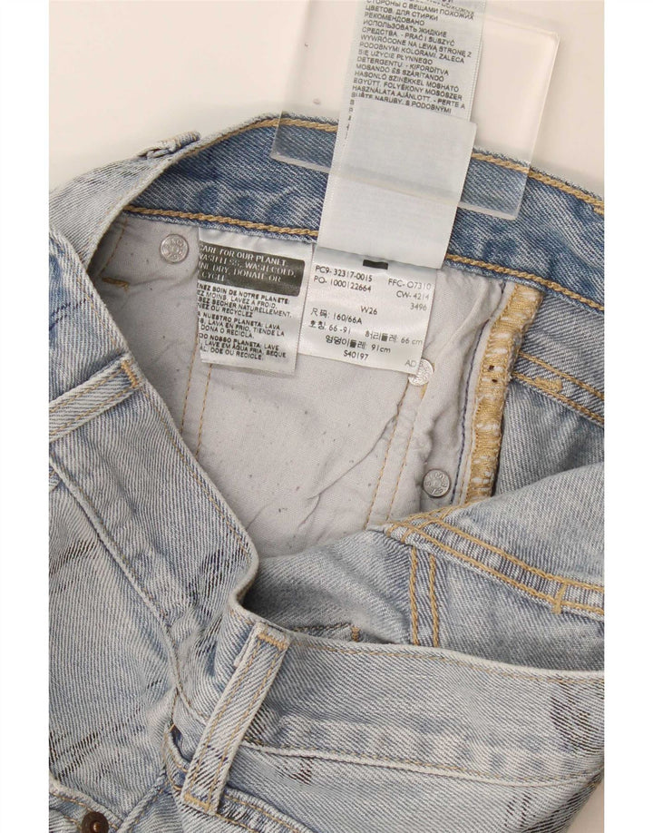 Levi's Womens 501 denimshorts W26 Små blå bomuld