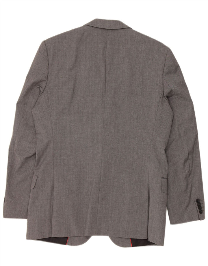 Hugo Boss Herre 2-knaps blazerjakke EU 48 Medium Grey Virgin Wool