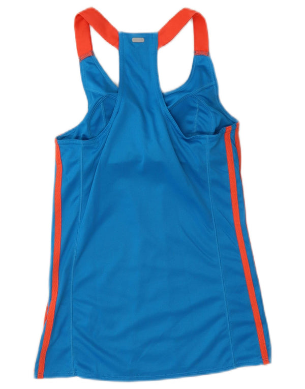 Adidas Dame Climalite Vest Top UK 6 XS Blue Colourblock Polyester