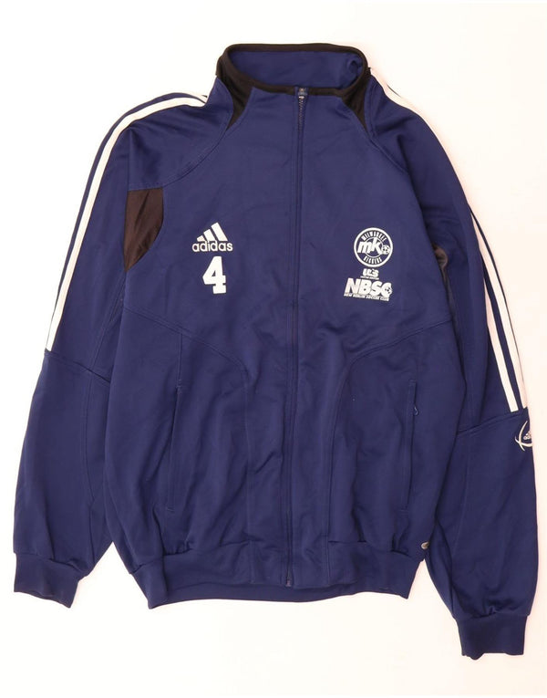 Adidas Træningsdragt til mænd Topjakke UK 44/46 Large Navy Blue Colourblock