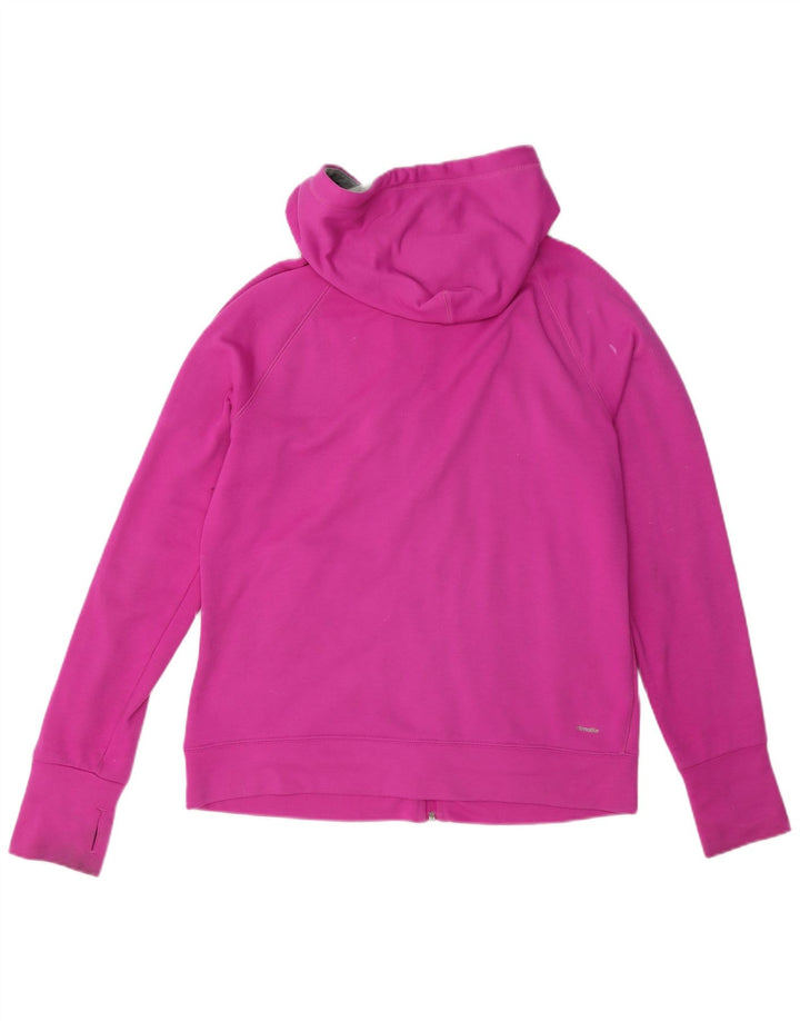 Adidas Dame Climalite Hættetrøje Sweater med lynlås UK 12/14 Medium Pink Polyester