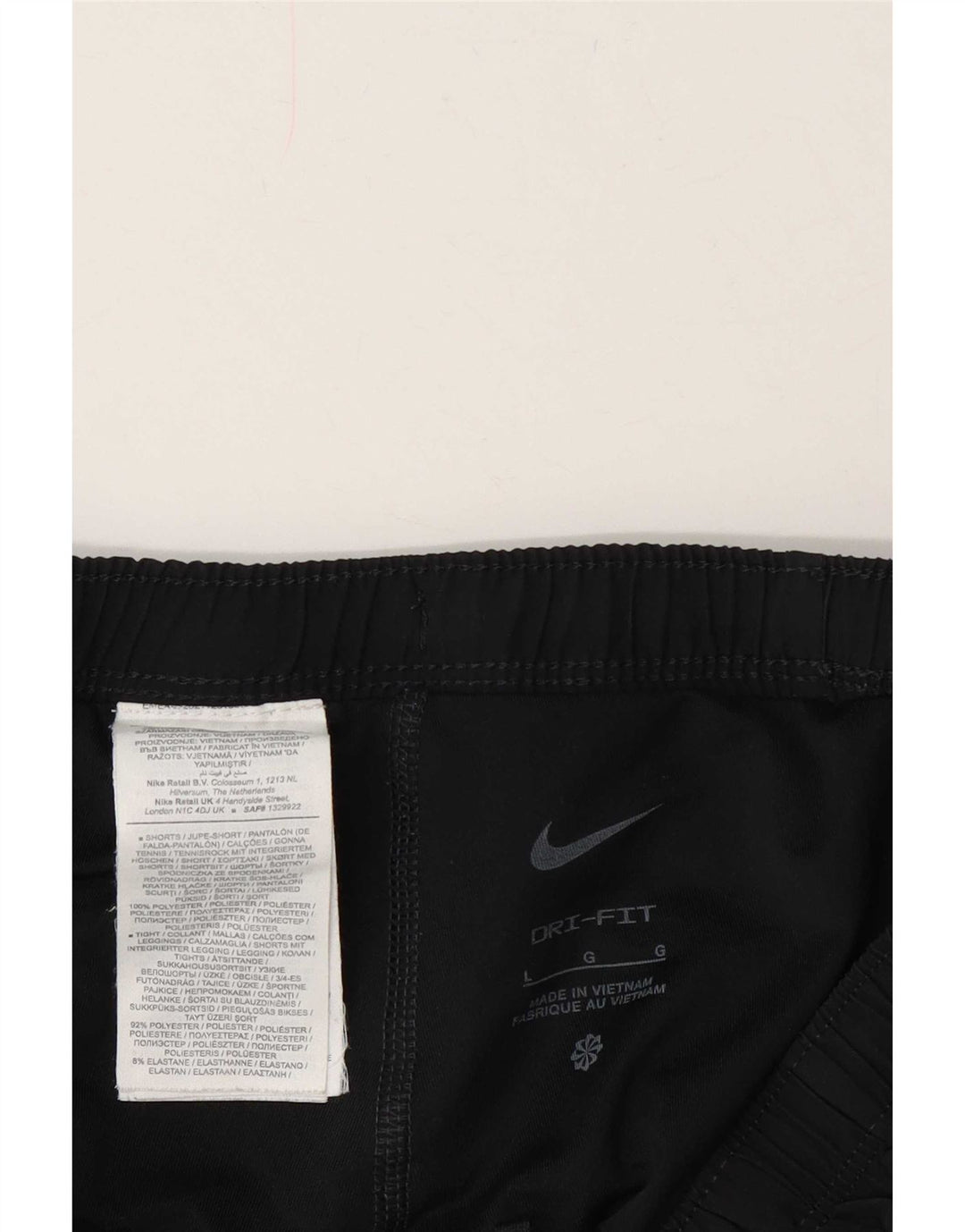 Nike Herre Dri Fit sportsshorts, store sorte polyester