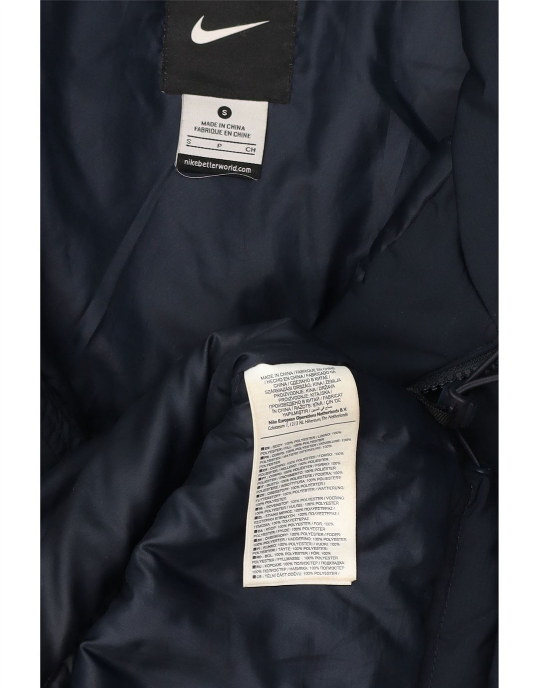 NIKE Windbreaker-jakke til mænd UK 36 Lille marineblå polyester