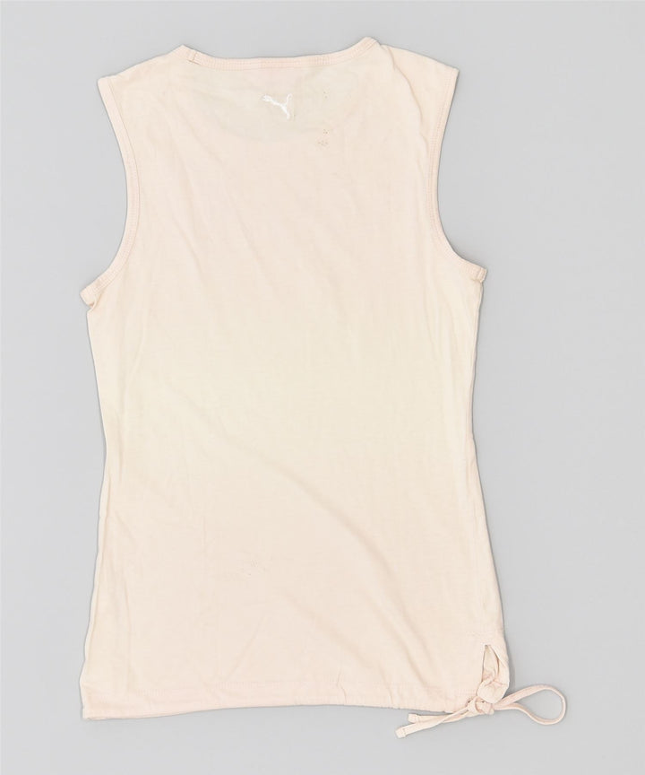 PUMA grafisk vest top til kvinder 10 Small off white bomuld