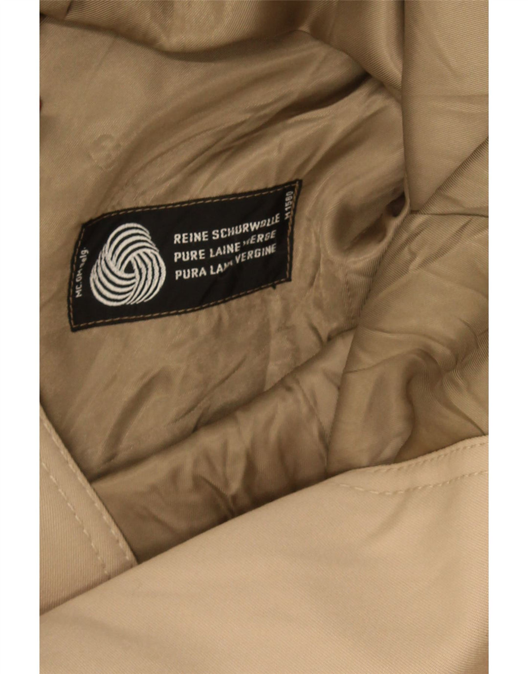 Vintage herre dobbeltradet frakke UK 38 Medium Beige Virgin Wool