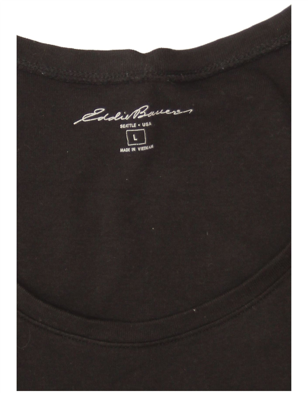 EDDIE BAUER Dame T-Shirt Top UK 16 Large Sort