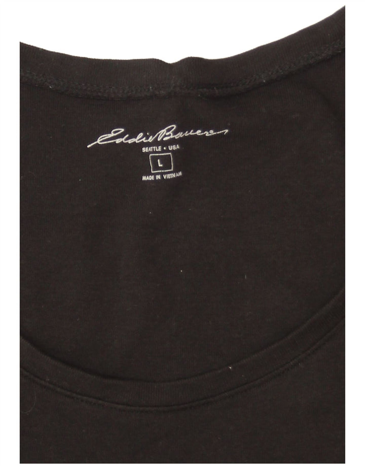 EDDIE BAUER Dame T-Shirt Top UK 16 Large Sort
