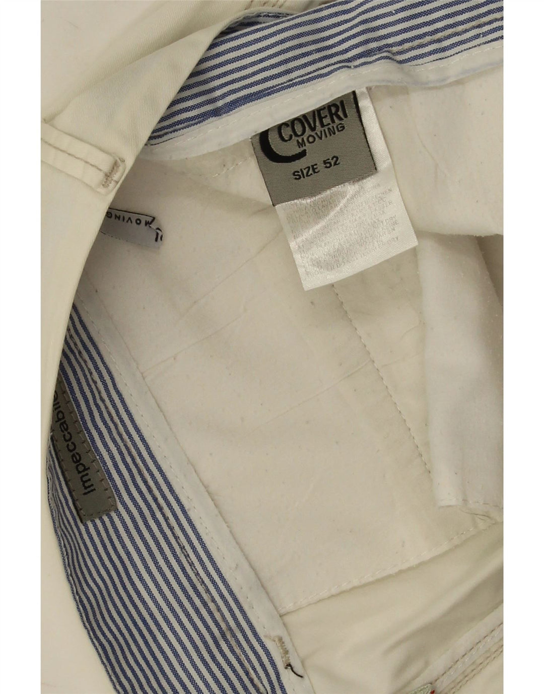 Coveri Herre Chino Shorts IT 52 XL W38 Hvid Elastan