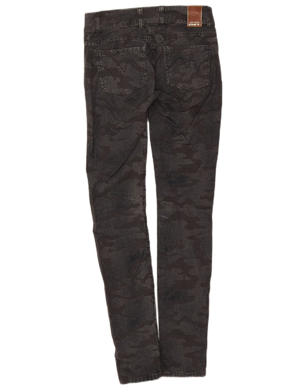 MET Dame Skinny Jeans W26 L30 Grå Camouflage Bomuld