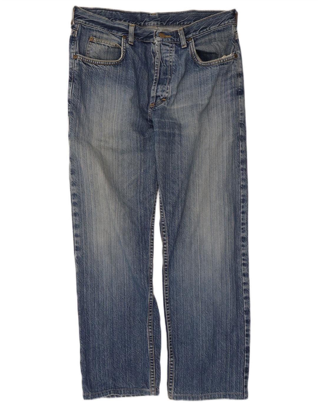 Lee Mens Seattle Straight Jeans W34 L27 Blå Bomuld