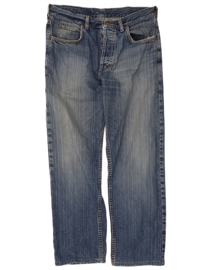Lee Mens Seattle Straight Jeans W34 L27 Blå Bomuld