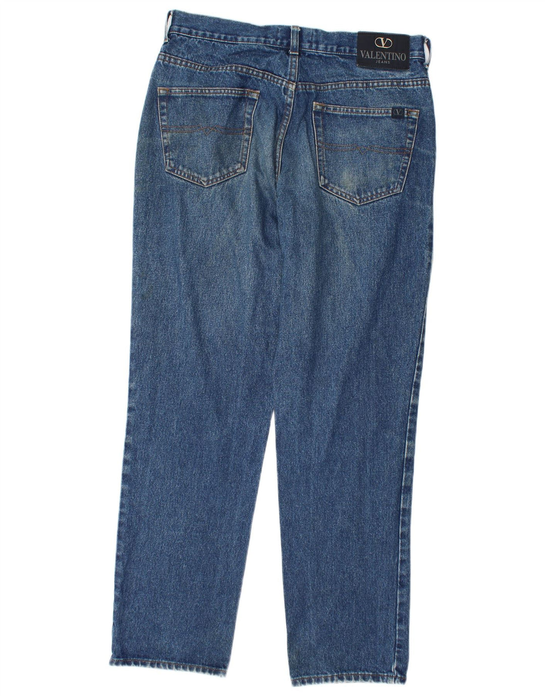 Valentino lige jeans til kvinder W34 L31 blå bomuld