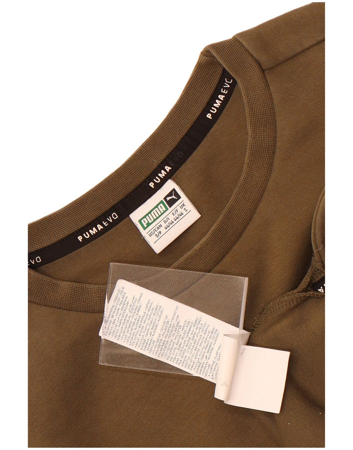 Puma Herre Grafisk Sweatshirt Jumper Small Khaki Bomuld