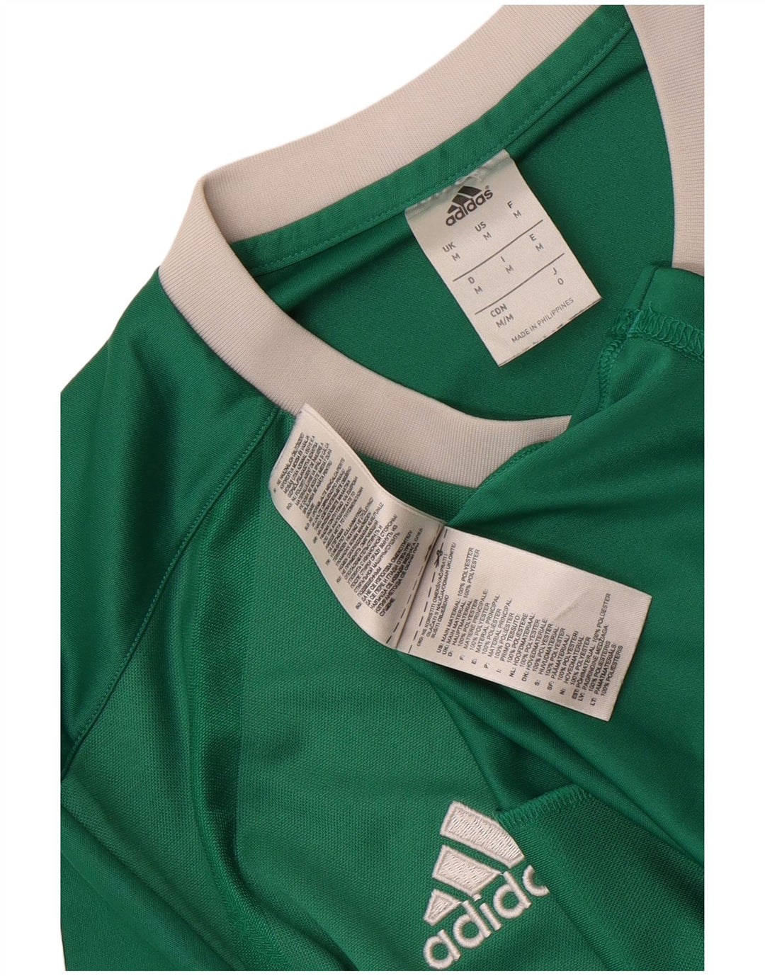 Adidas Herre Climalite grafisk T-shirt top mellemgrøn stribet polyester