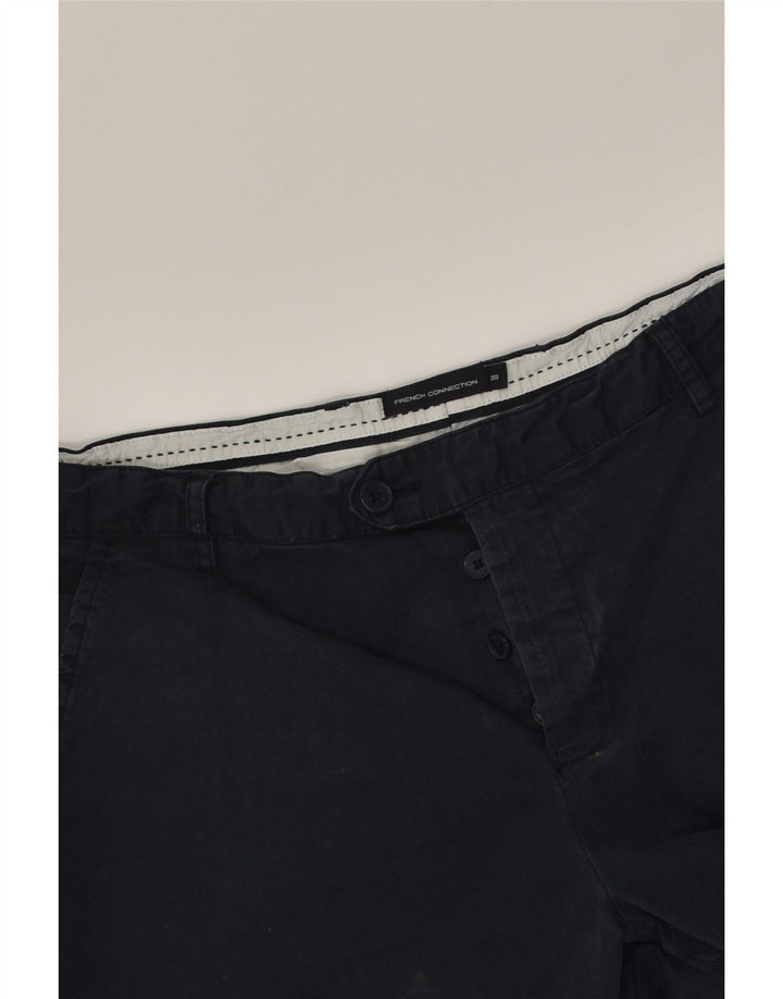 FRENCH CONNECTION Womens Slim Casual Trousers W38 L31  Navy Blue Cotton | Vintage French Connection | Thrift | Second-Hand French Connection | Used Clothing | Messina Hembry 