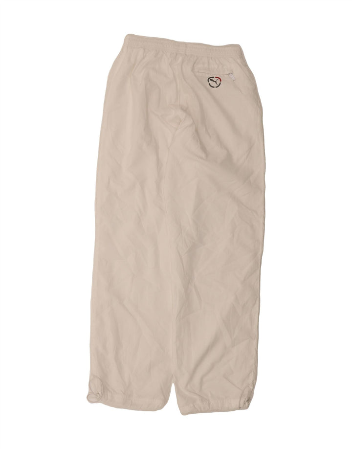 PUMA Mens Tracksuit Trousers Small  White Vintage Puma and Second-Hand Puma from Messina Hembry 