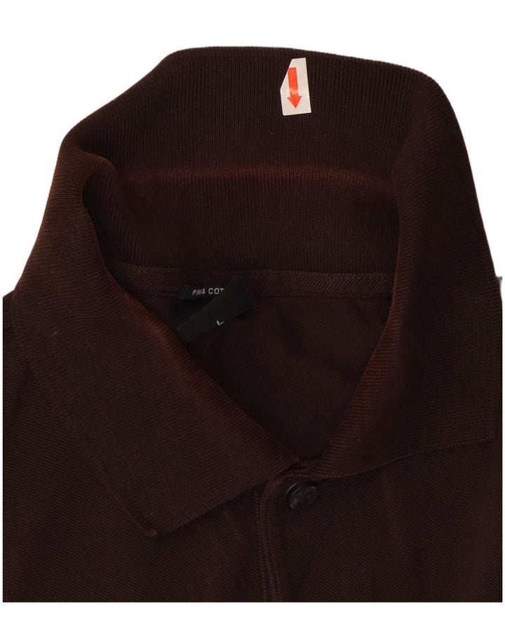 Hugo Boss herre poloskjorte stor brun bomuld