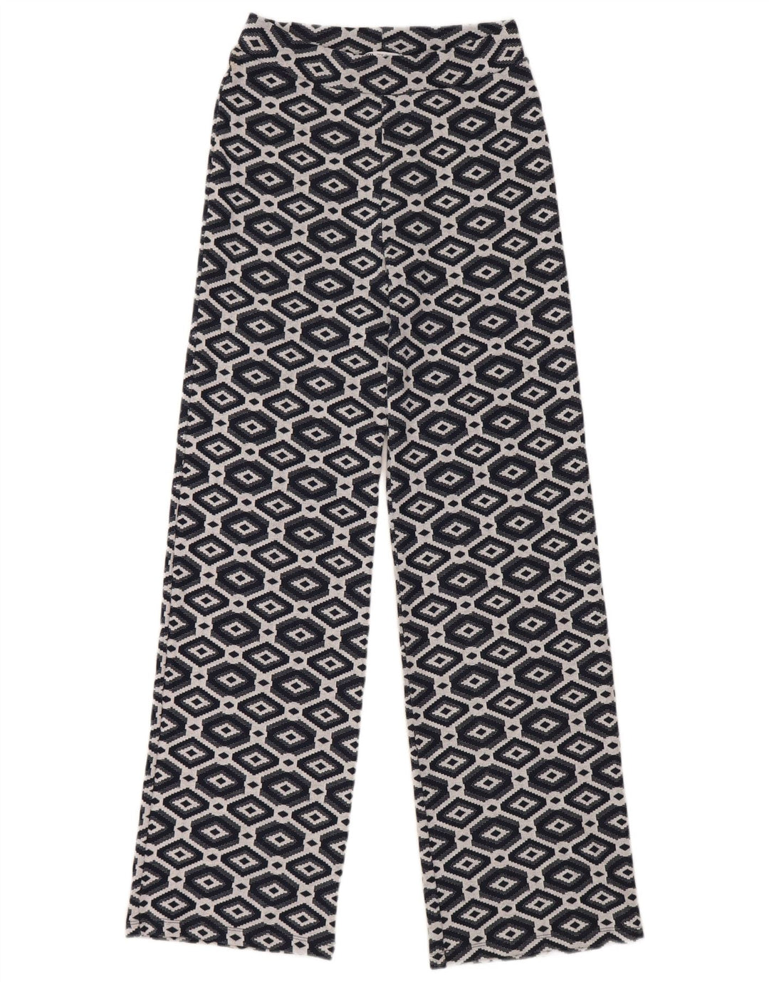 Zara Damebukser med brede ben Medium W28 L30 Marineblå Geometrisk