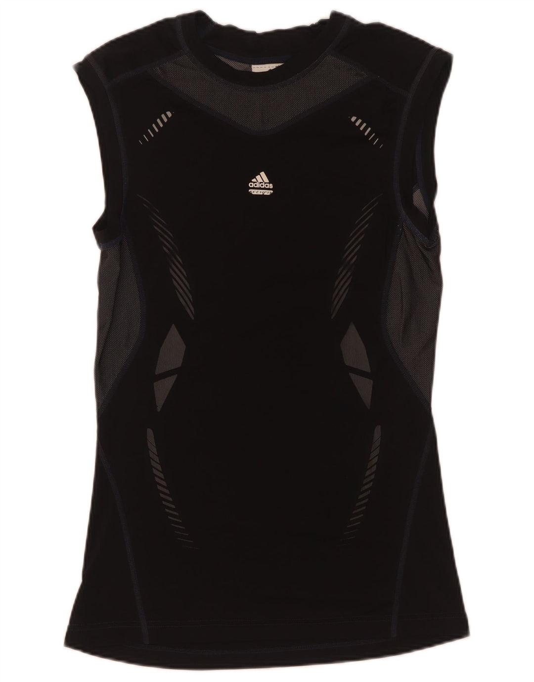 Adidas Herre Climacool Grafisk Vest Top Medium Sort Colourblock Polyester