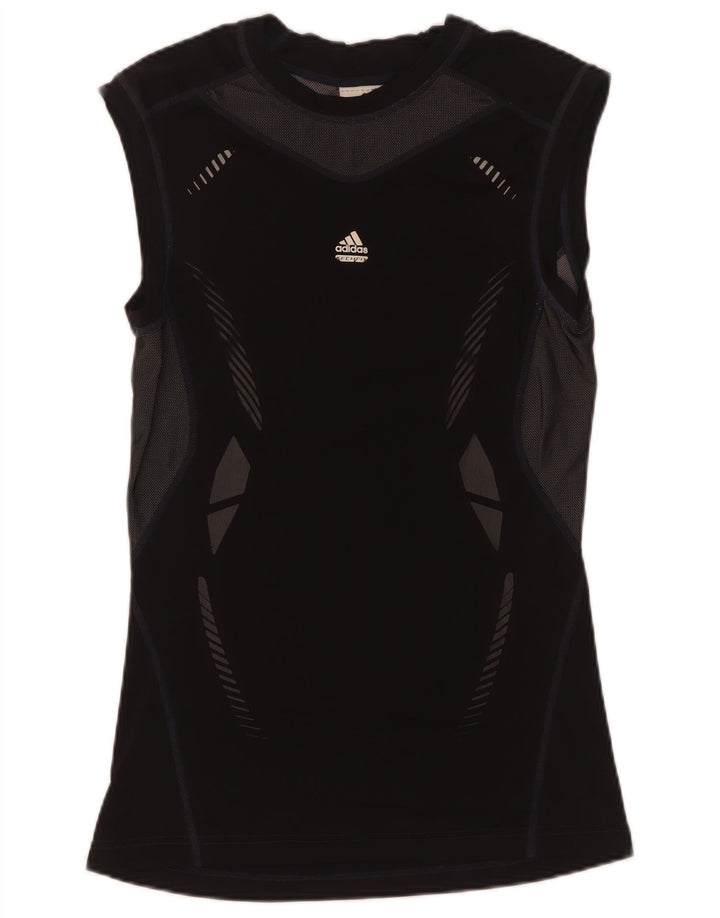 Adidas Herre Climacool Grafisk Vest Top Medium Sort Colourblock Polyester