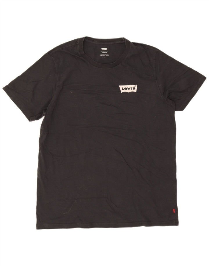 Levi's Herre Standard T-Shirt Top Stor Sort Bomuld