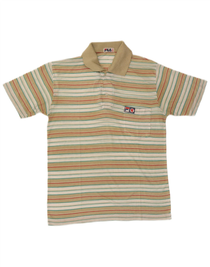 Fila Herre Polo Shirt UK 36 Lille Flerfarvet Stribet