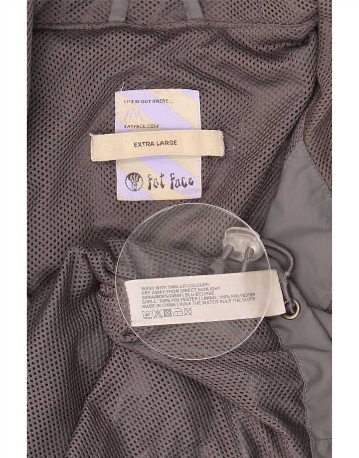 Fat Face Herre Hætte Regnjakke UK 42 XL Grå Colourblock Polyester