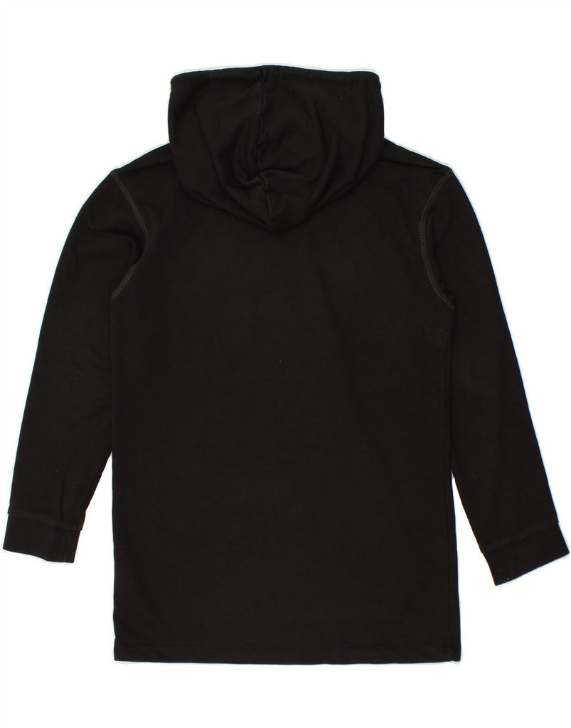 PUMA Womens Hoodie Jumper UK 2 2XS Black Cotton | Vintage Puma | Thrift | Second-Hand Puma | Used Clothing | Messina Hembry 