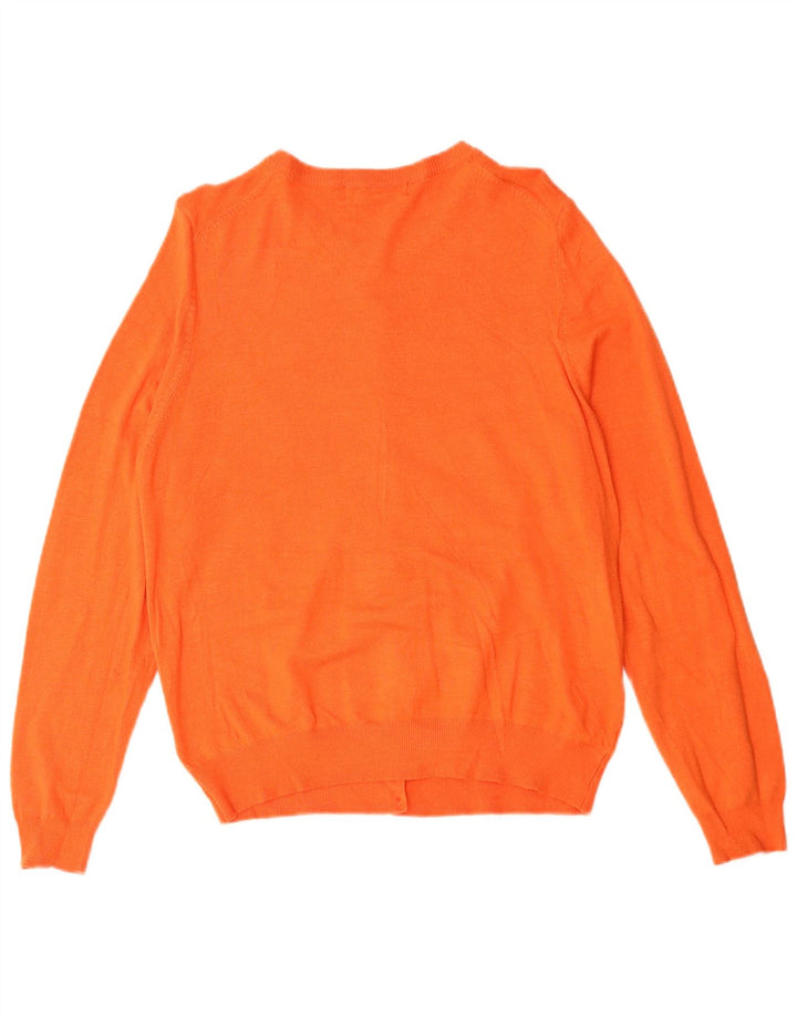 Marks & Spencer Dame Cardigan Sweater UK 16 Large Orange Viscose