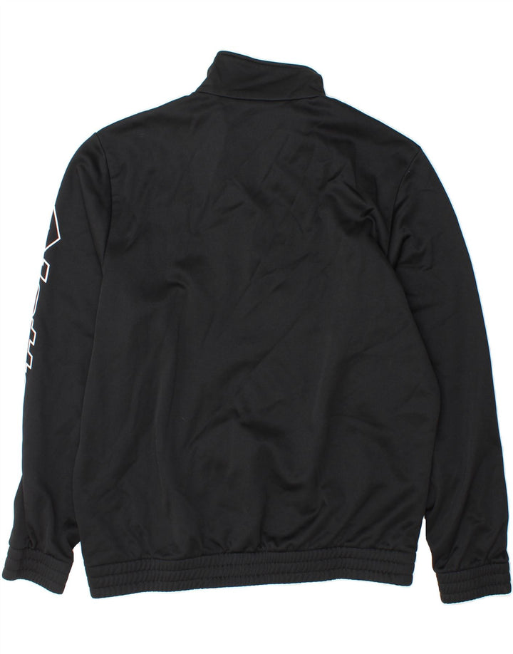 LOTTO Mens Graphic Zip Neck Pullover Tracksuit Top XL Black Polyester Vintage Lotto and Second-Hand Lotto from Messina Hembry 