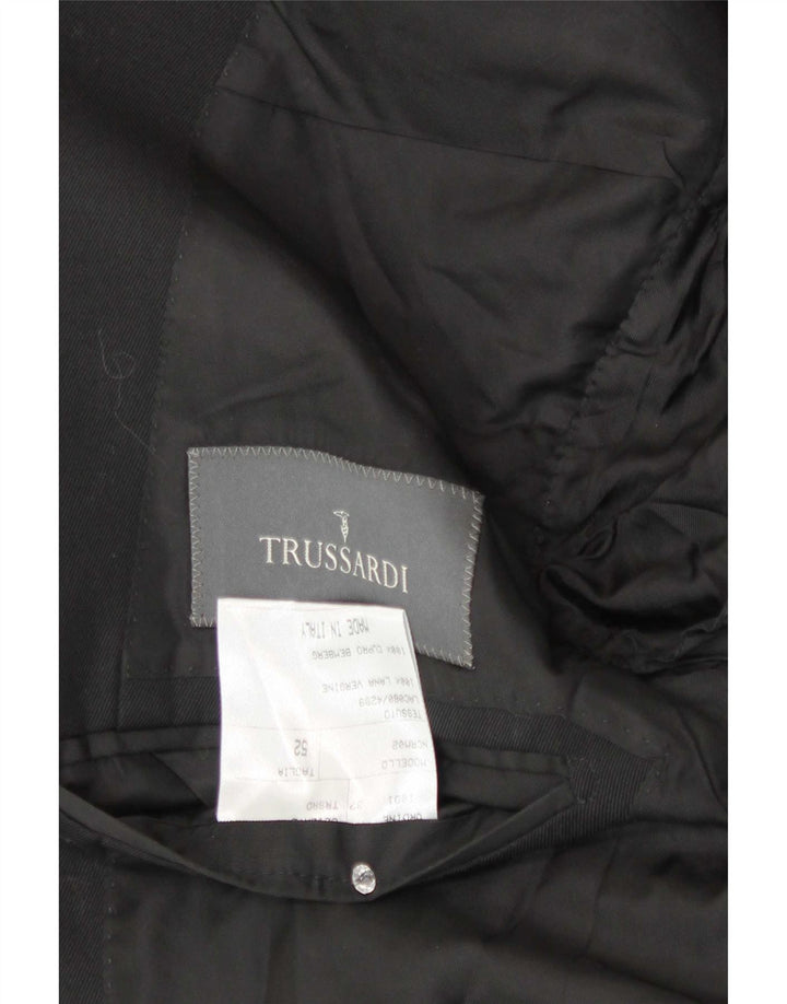 Trussardi Herre 2-knaps blazerjakke IT 52 XL Sort Uld