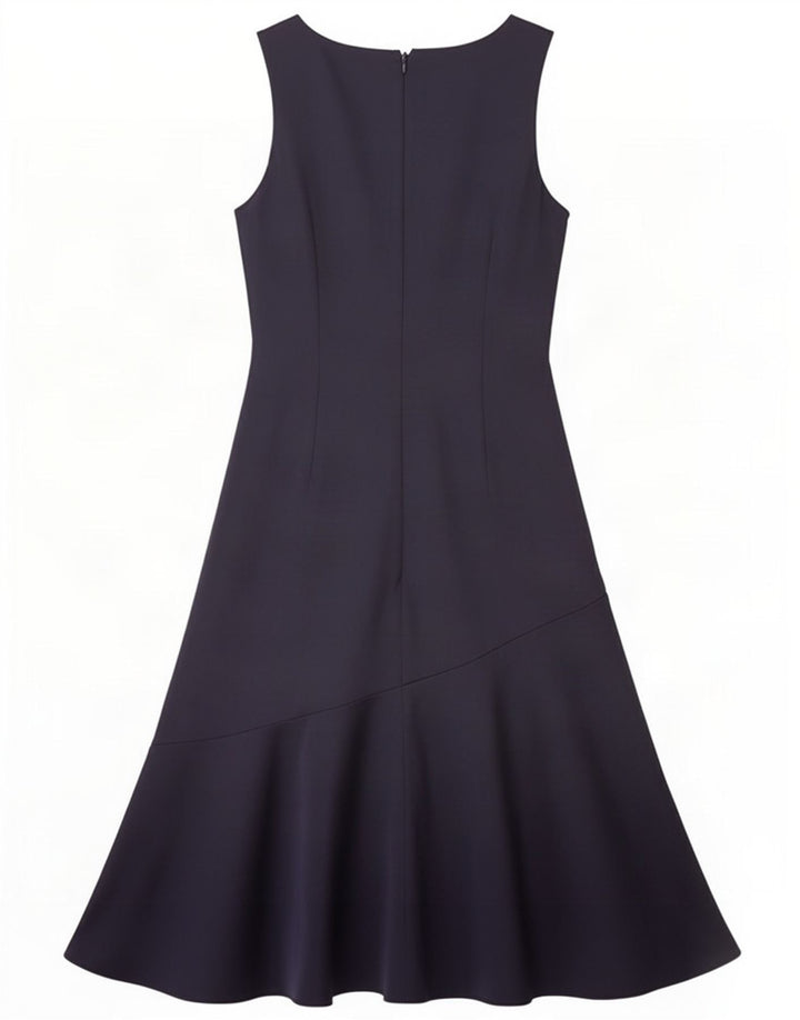 Coast Kvinders Ærmeløs A-Line Kjole UK 12 Medium Navy Blue Polyester