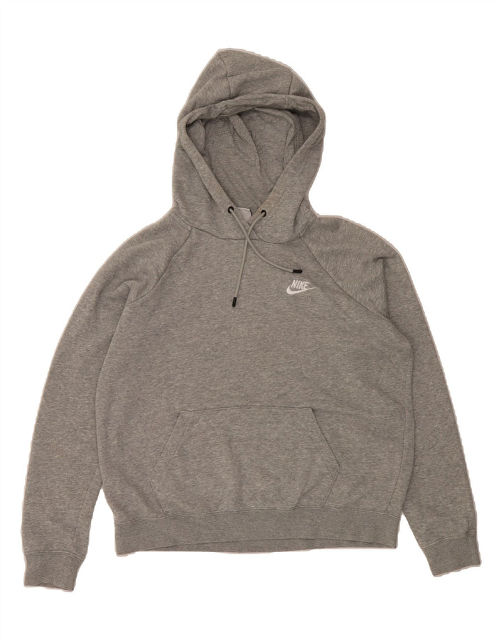 NIKE Womens Hoodie Jumper UK 14 Medium Grey Cotton Vintage Nike and Second-Hand Nike from Messina Hembry 