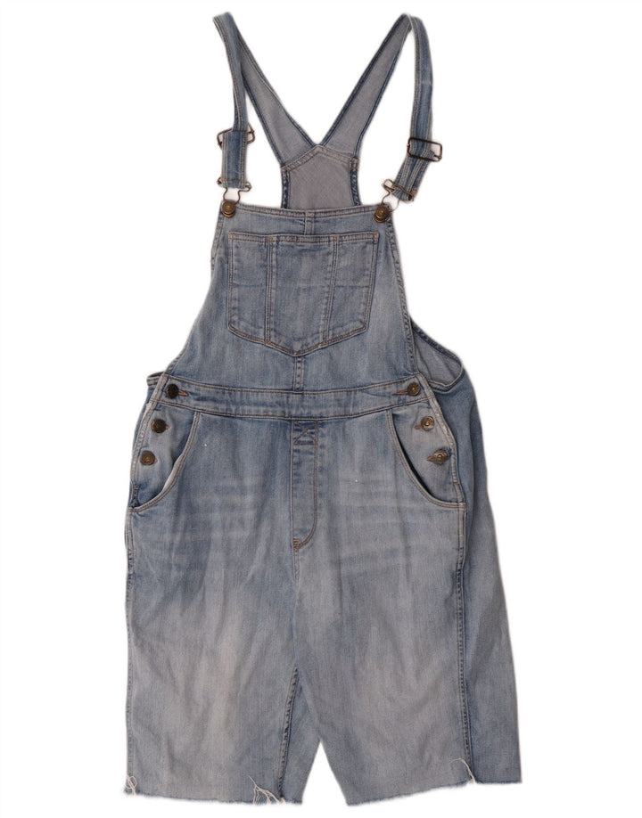 Fat Face Dame Dungarees Denim Shorts UK 10 Small W34 Blue