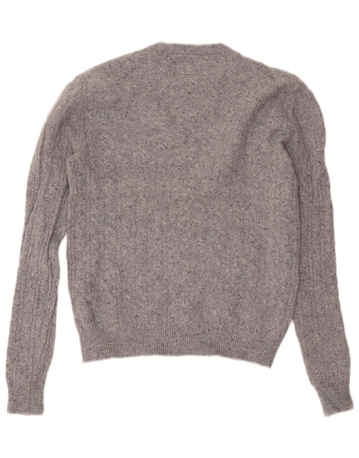 Jack Wills Herre Crew Neck Jumper Sweater Small Grey Flecked Wool