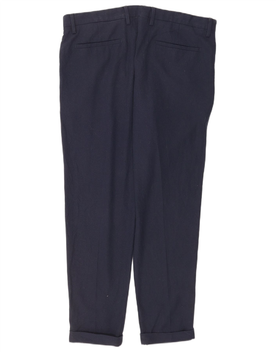 Zara Herre Slim Suit Bukser EU 44 Large W34 L30 Navy Blue Polyester