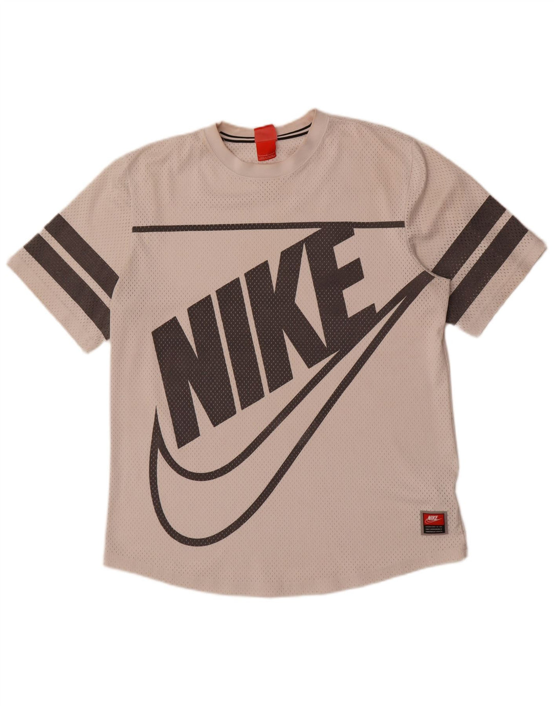 Nike grafisk T-shirt top til mænd, stor hvid polyester