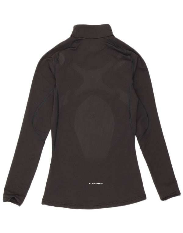 Adidas Dame Climawarm Top Langærmet UK 4 XS Sort Nylon