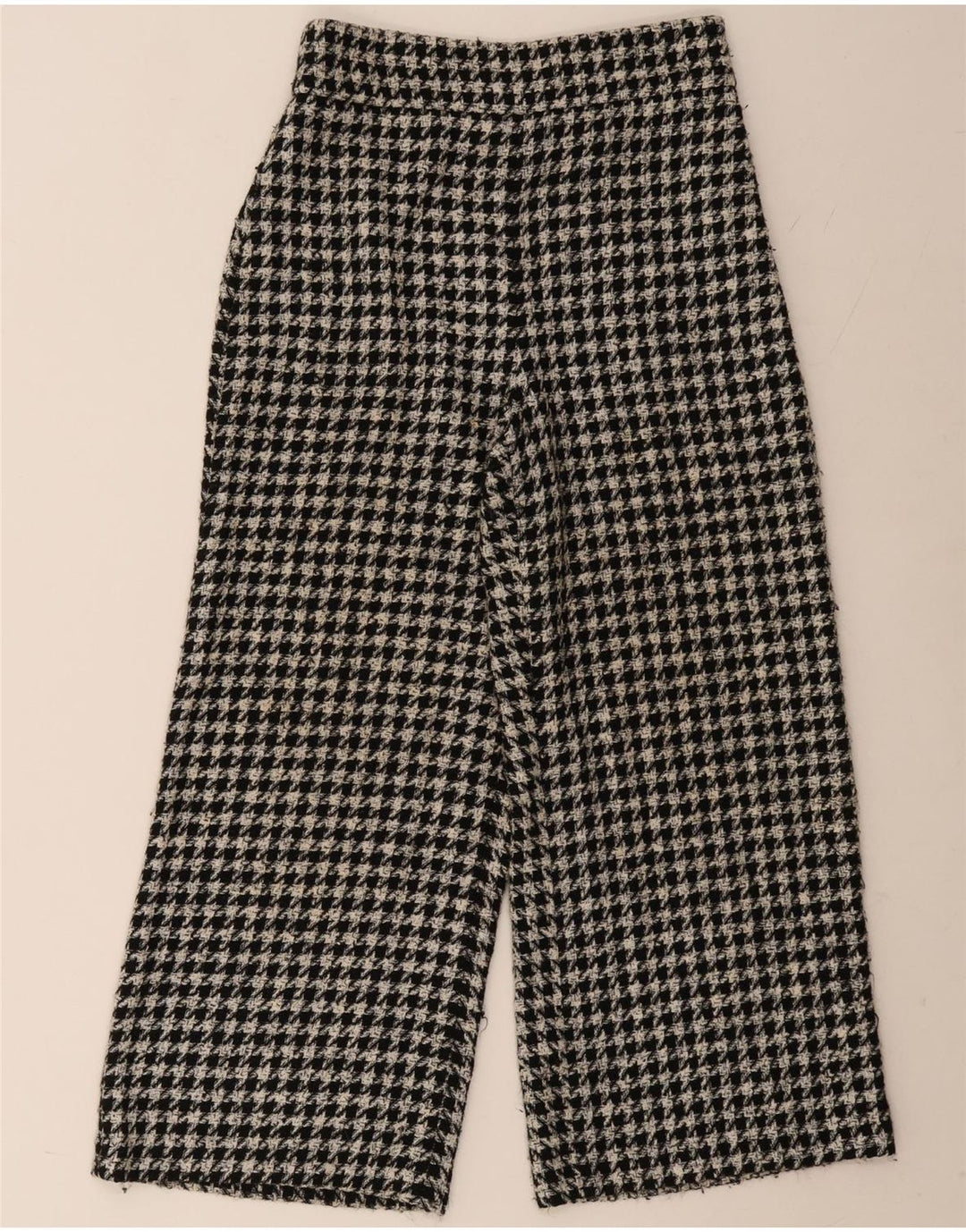 Zara Kvinder Casual Bukser Medium W28 L26 Grå Houndstooth