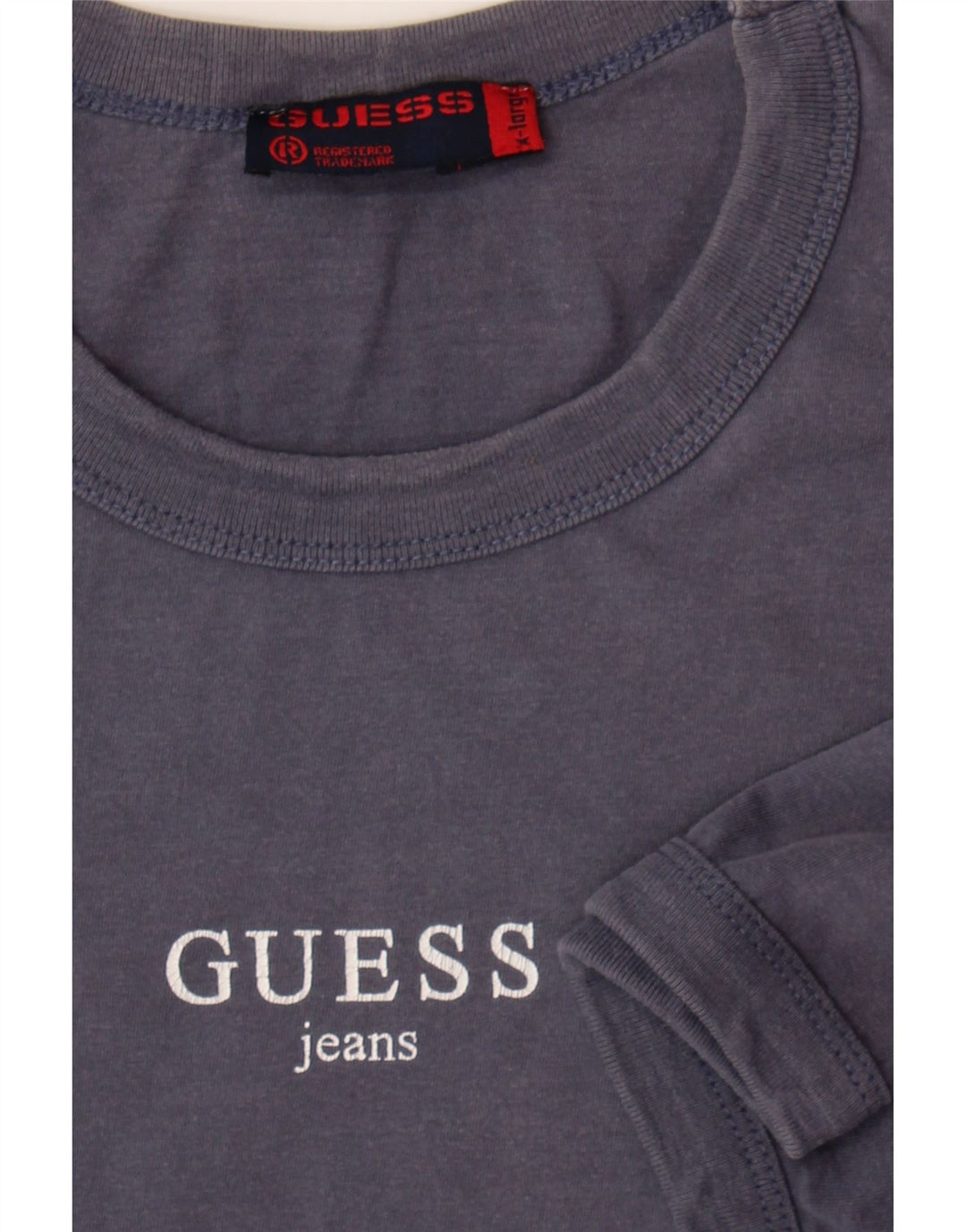 GUESS Mens Graphic T-Shirt Top XL Navy Blue Cotton Vintage Guess and Second-Hand Guess from Messina Hembry 