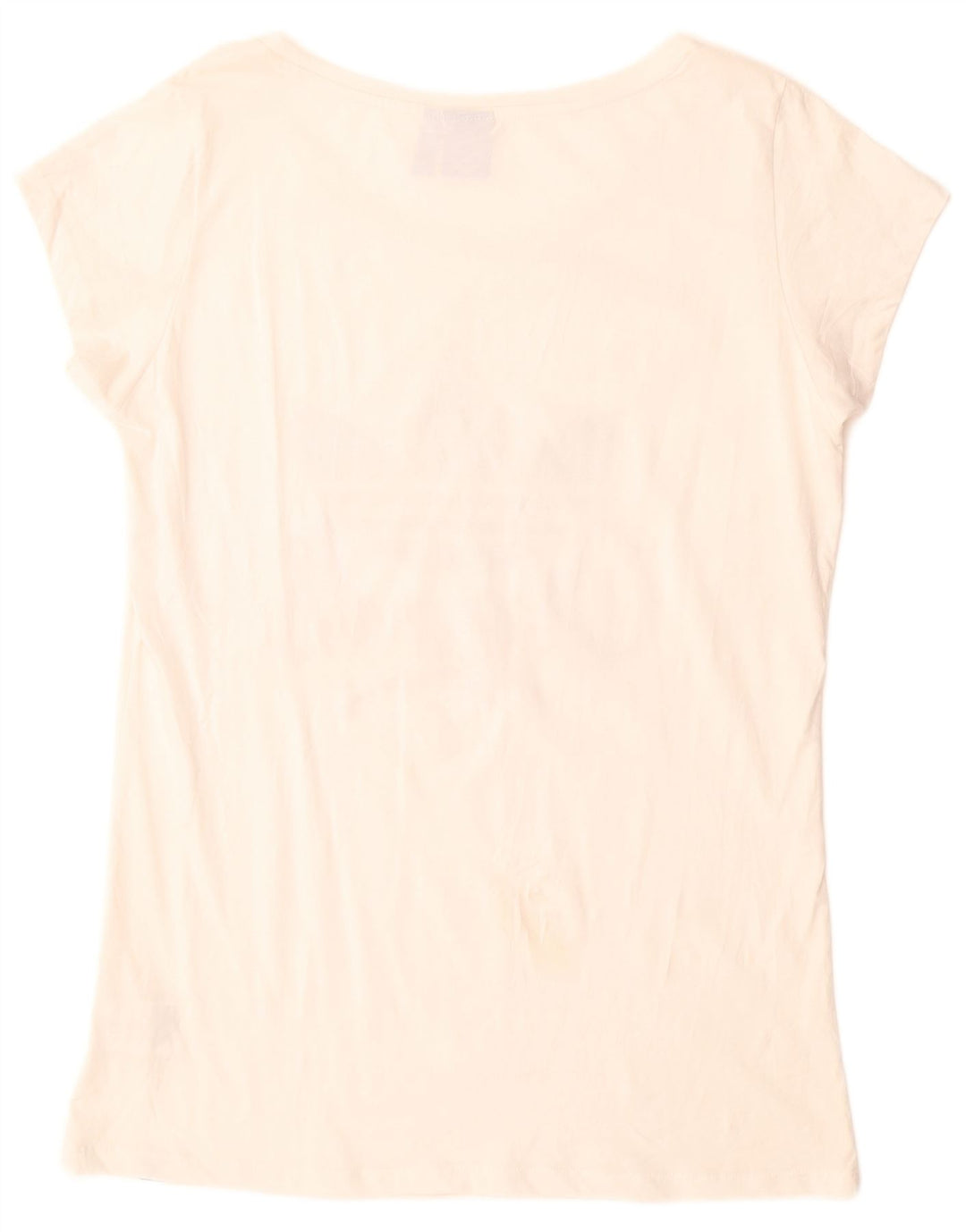 ADIDAS Dame Longline grafisk T-shirt Top UK 22 XL Hvid Bomuld