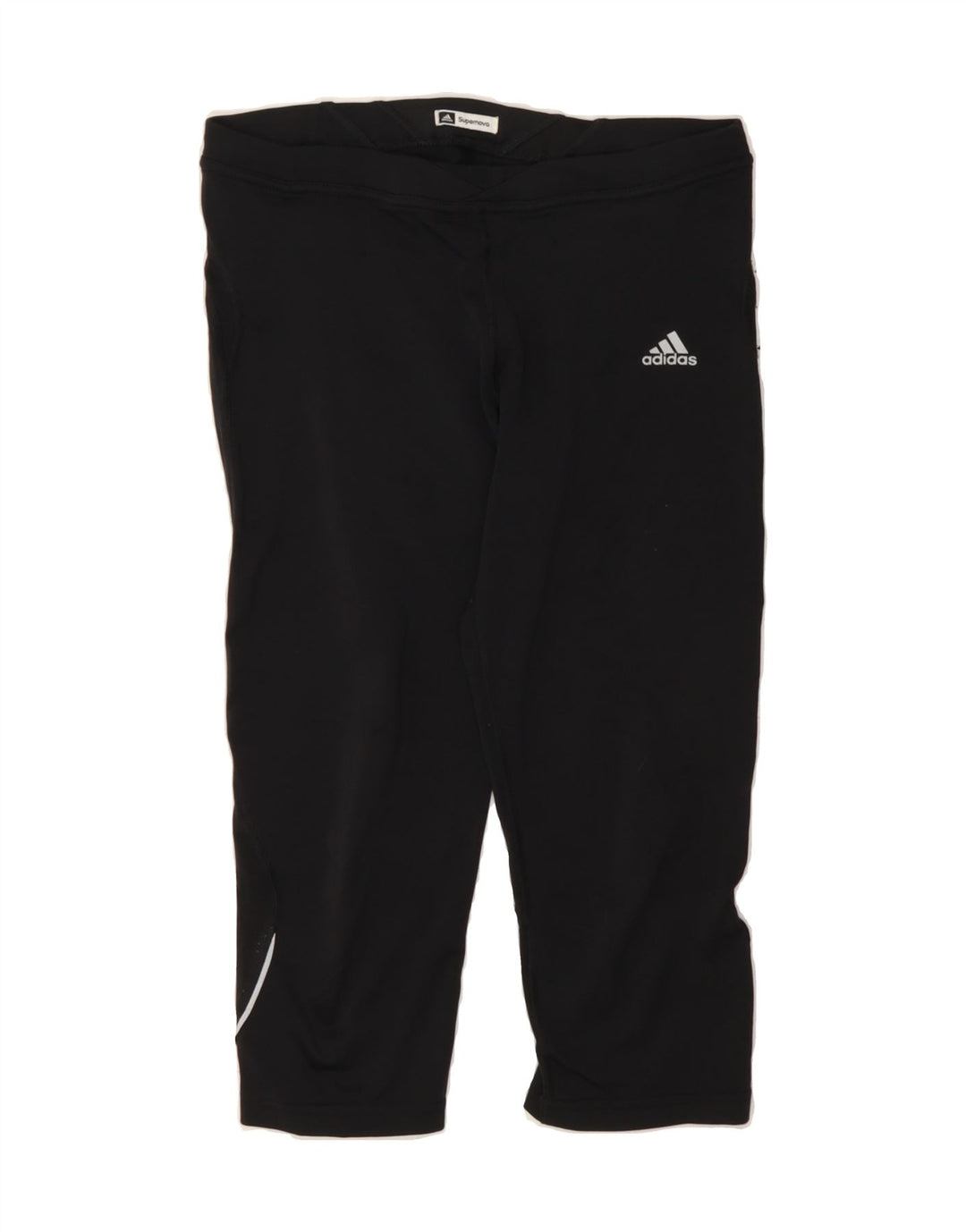 ADIDAS Womens Capri Tracksuit Trousers UK 10 Small  Black Vintage Adidas and Second-Hand Adidas from Messina Hembry 