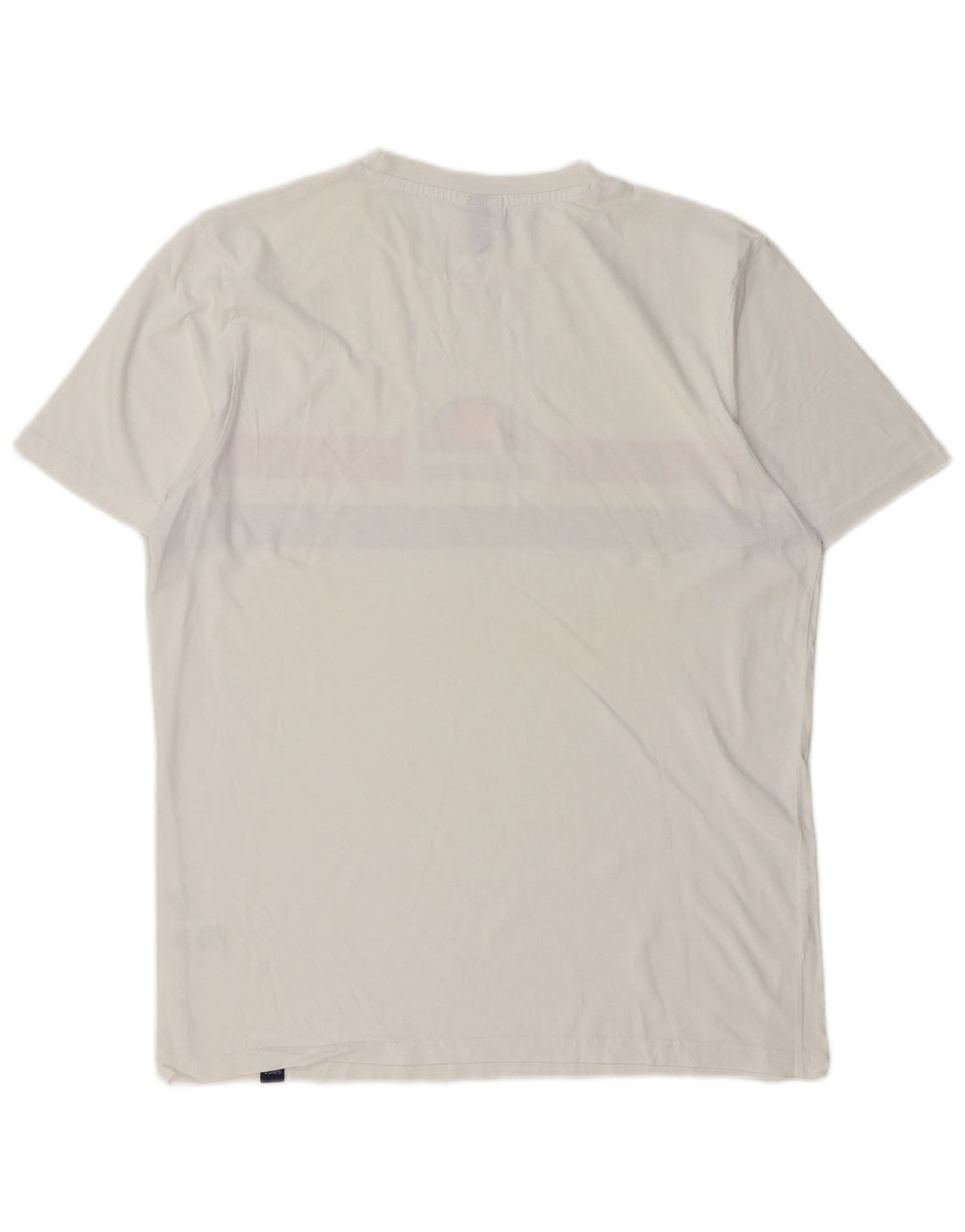 Ellesse Herre T-Shirt Top Stor Hvid Colourblock Bomuld