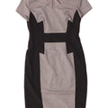 Marks & Spencer Womens Sheath Dress UK 10 Small Grey Colourblock Polyester