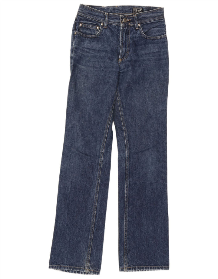 Gas Straight Jeans til kvinder W27 L31 Blå Bomuld