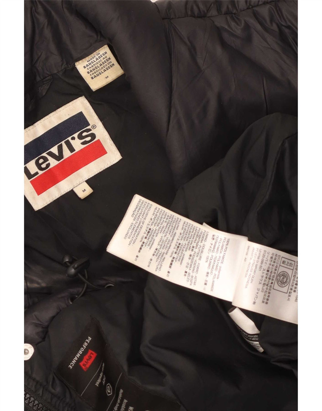 Levi's Polstret Herrejakke UK 38 Medium Sort Polyamid