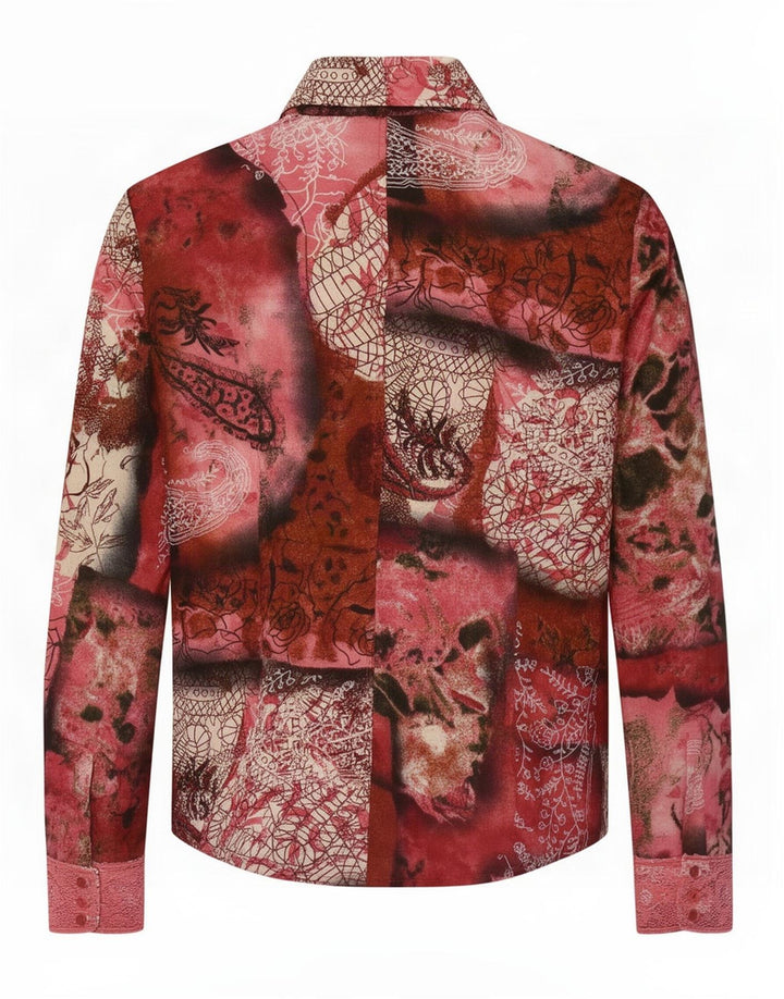 Mariella Rosati Dame Skjorte Bluse IT 46 Stor Flerfarvet Patchwork