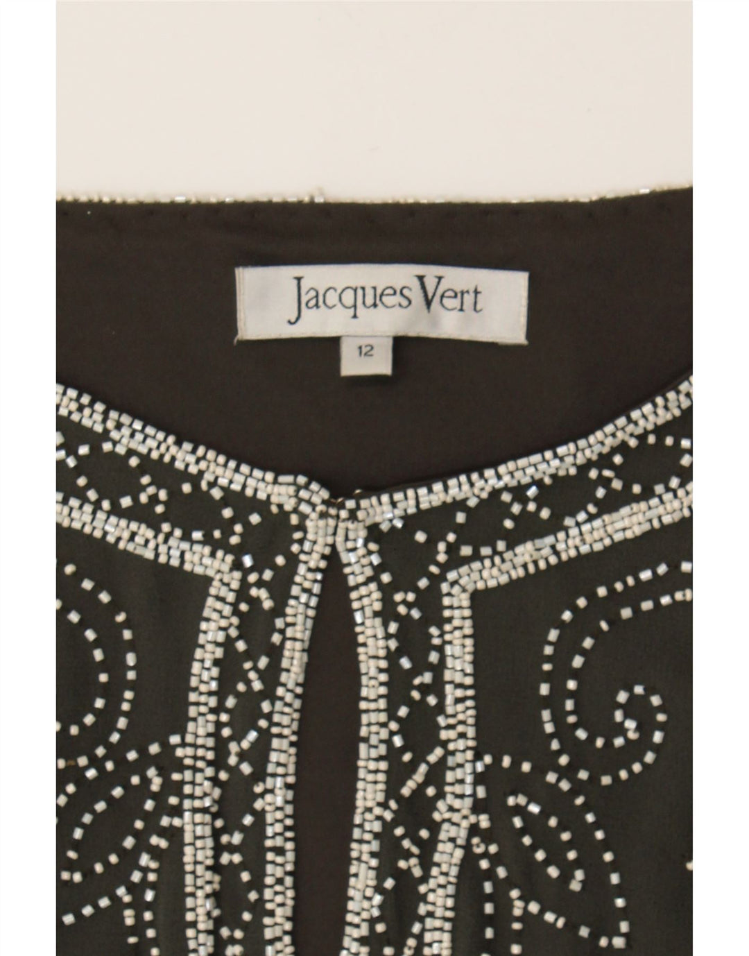 JACQUES VERT Womens See Through 3/4 Sleeve Blouse Top UK 12 Medium Grey Vintage Jacques Vert and Second-Hand Jacques Vert from Messina Hembry 