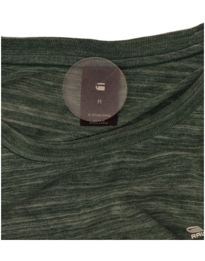 G-STAR Herre T-Shirt Top Medium Grøn Stribet Polyester