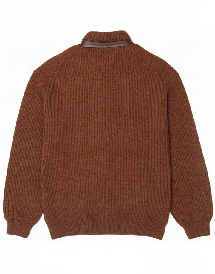 Marek Herre Cardigan Sweater Stor Brun Akryl